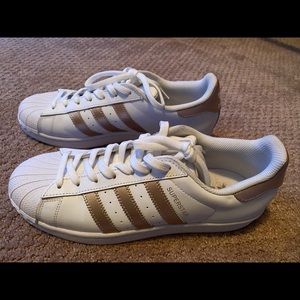Gold&White Adidas Superstar